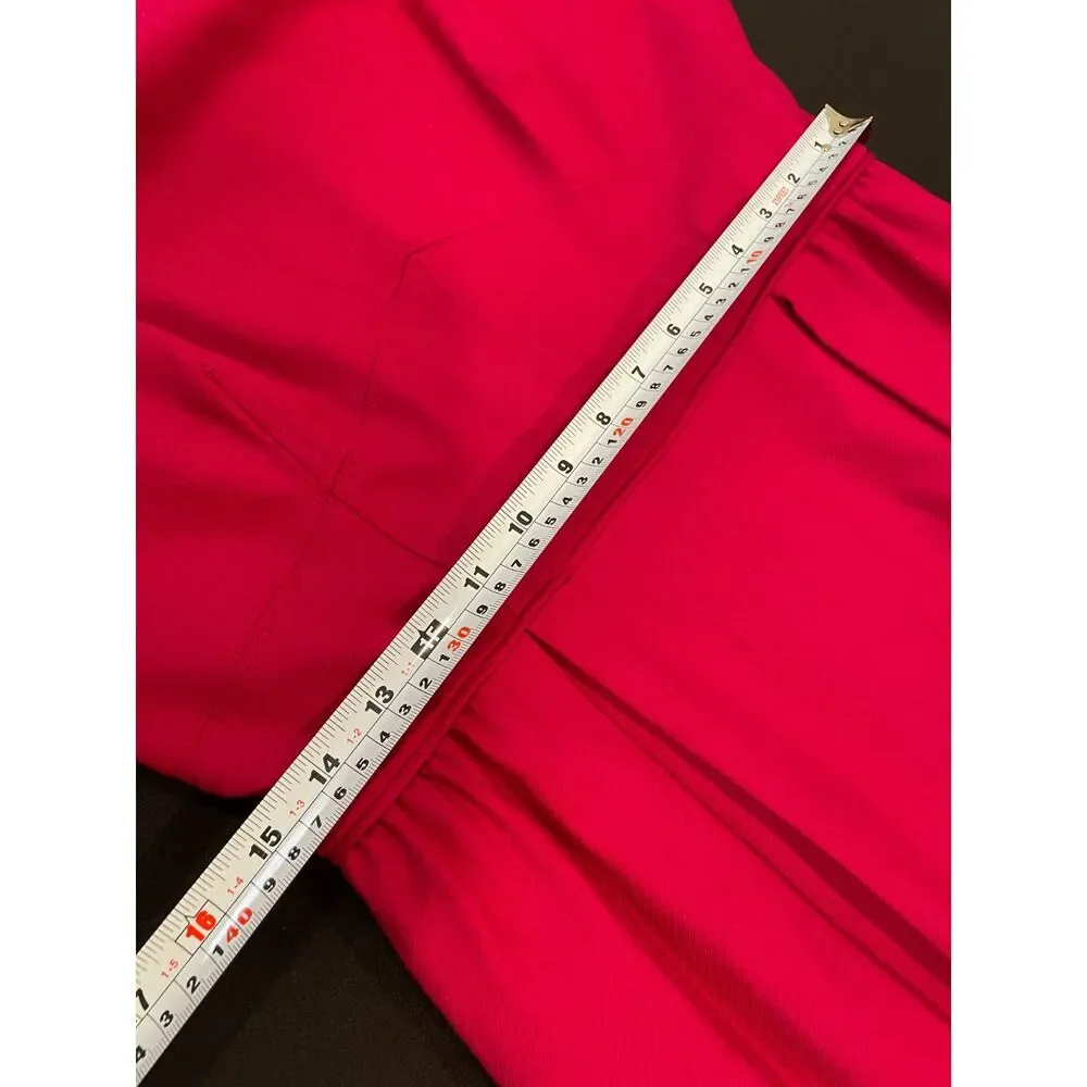 ~ J.Crew 8 sleeveless wool blend pink shift / sheath dress, knee length pleated - Picture 7 of 12